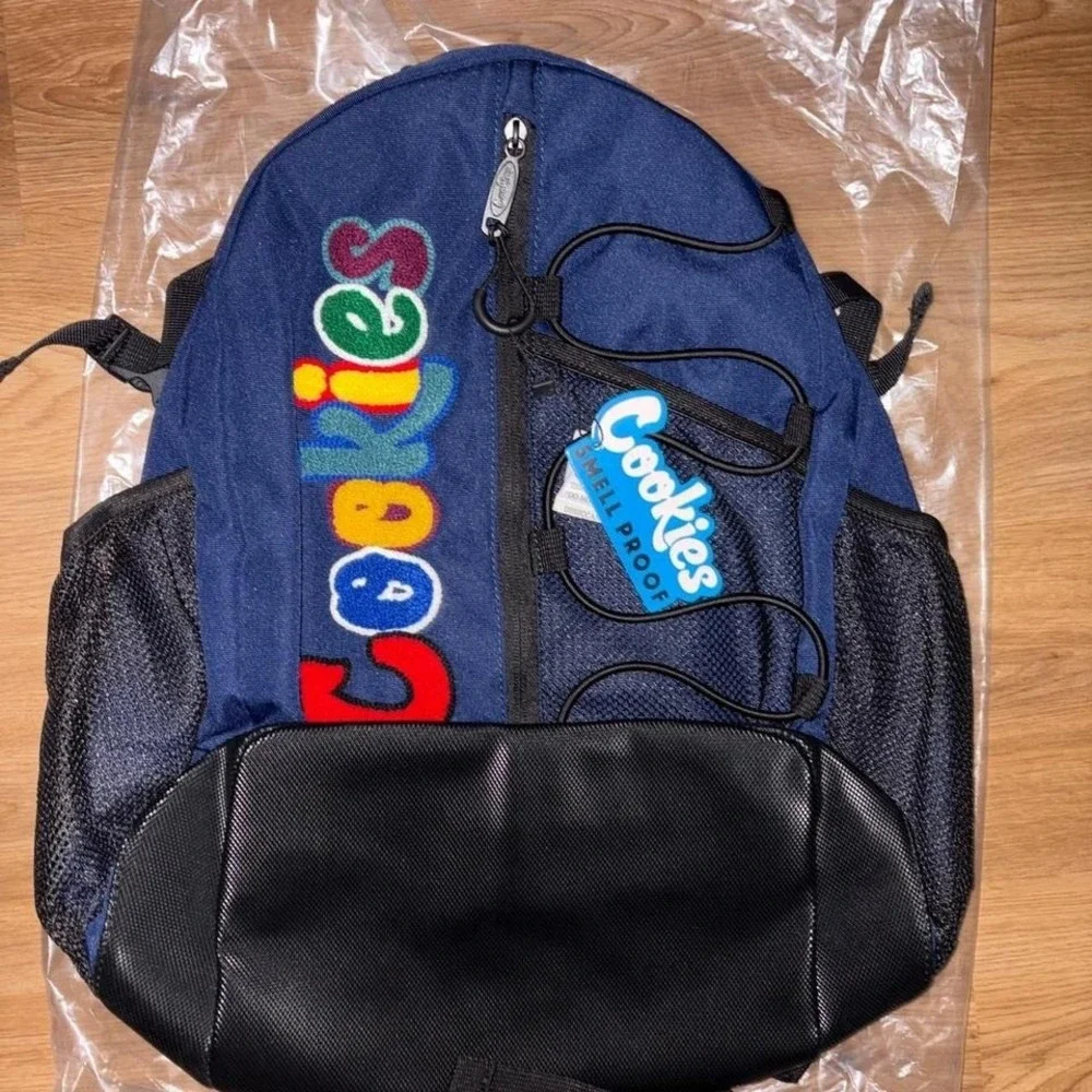 Cookies Patchwork Logo Backpack (Navy) - Picture 1 of 4